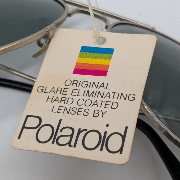 Polaroid Vtg 70s Bonneau Aviator Pilot Silver Unisex Sunglasses Original A001 - Picture 3 of 14